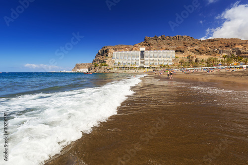 Atlantic beach of Gran Canaria island in Taurito, Spain photo