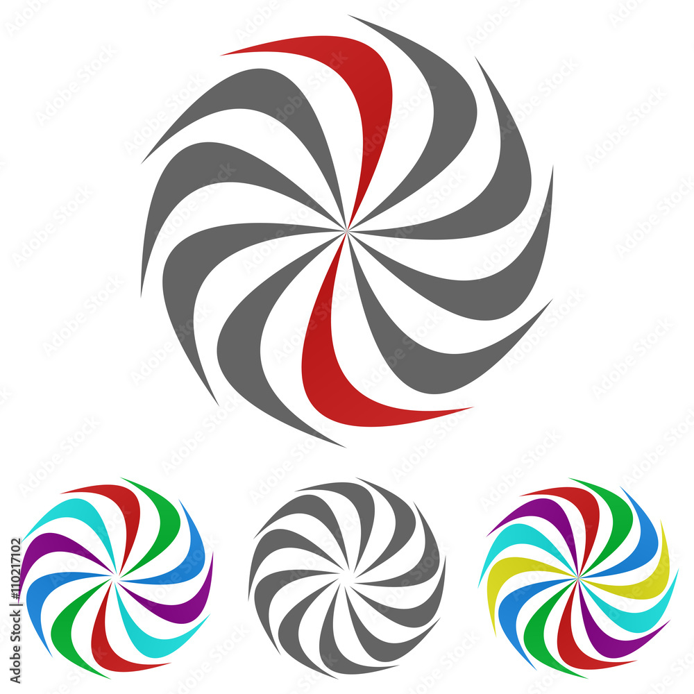 Swirl logo design set Stock Vector | Adobe Stock