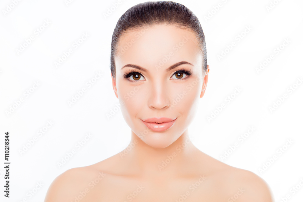Portrait of young beatiful smiling woman with sensitive skin Portrait of young beatiful smiling woman with sensitive skin