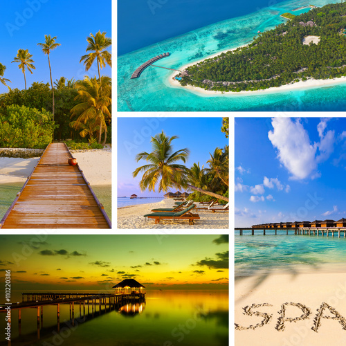 Collage of Maldives beach images (my photos)