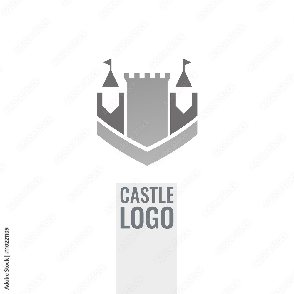 Castle, fortress vector logo. Tower architecture icon. Castle, fortress vector logo. Tower architecture icon.