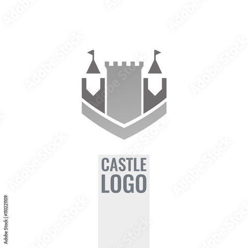Castle, fortress vector logo. Tower architecture icon. 
