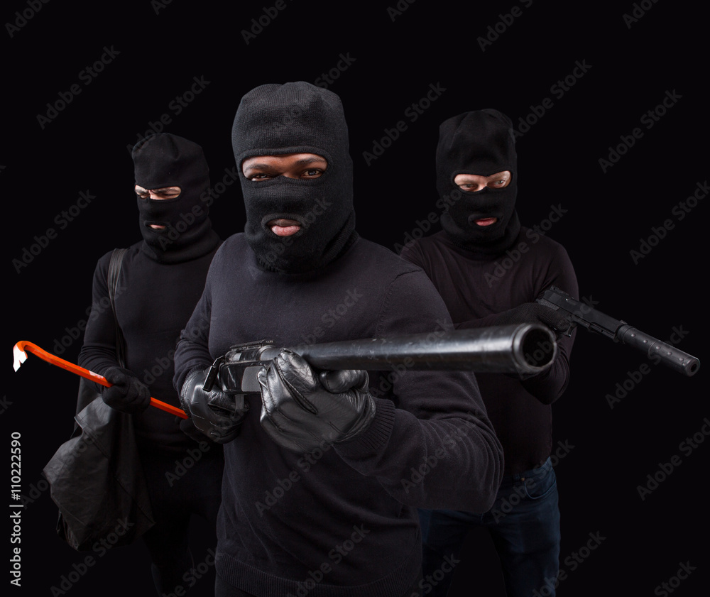 Robbers with rifle Robbers with rifle