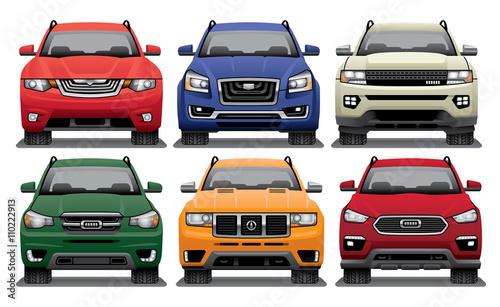 Modern SUV Vector Set