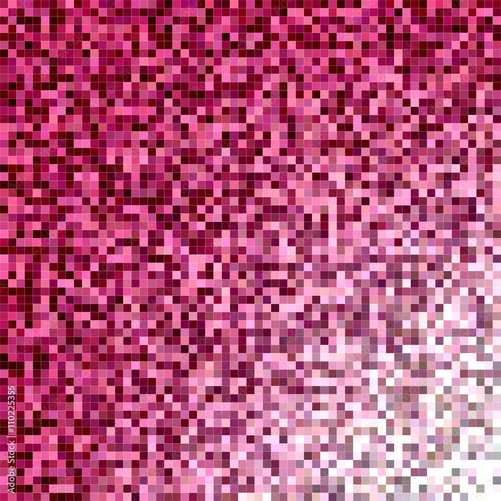 Pink pixel square mosaic background