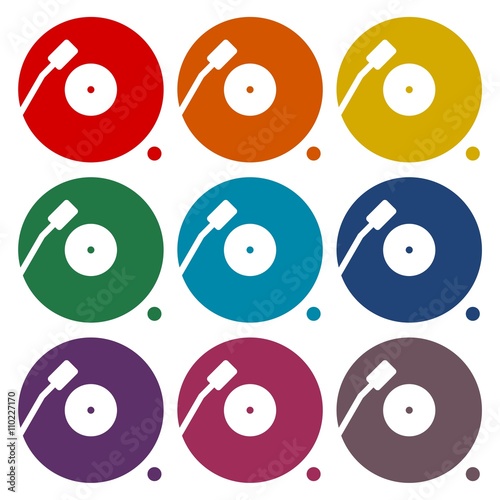 Vinyl icons set