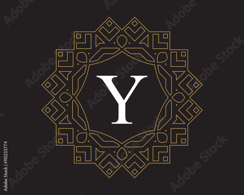 Y Monogram Vintage Classic Letter Logo for Luxury  Business © vectorlia