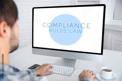 Compliance rules law concept