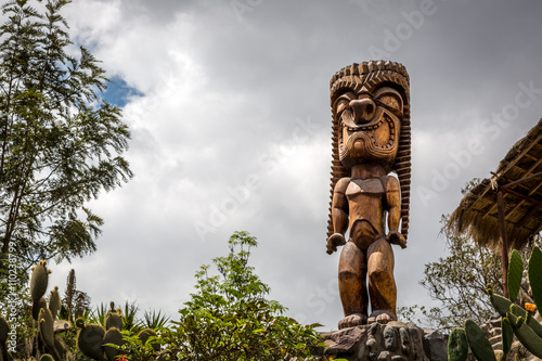 Traditional statue in Quito, Ecuador, South America