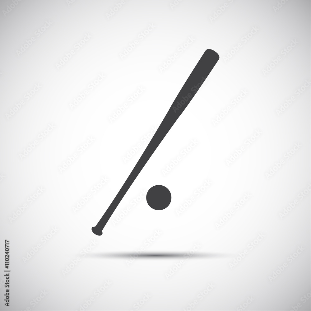 Simple icon baseball bat, vector illustration Simple icon baseball bat, vector illustration