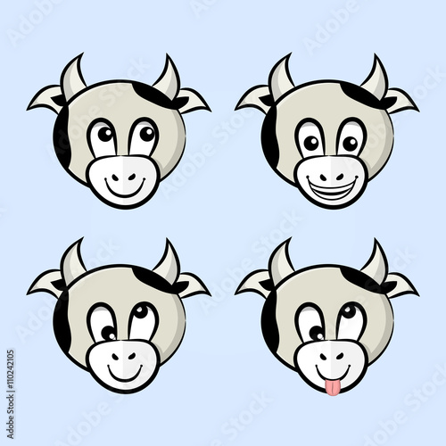 cows with different emotions