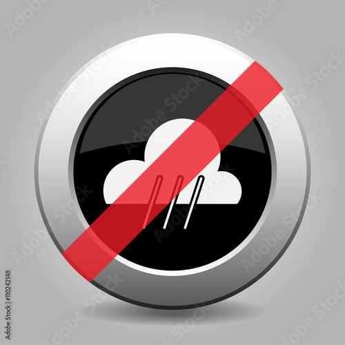 gray chrome button - no rainy