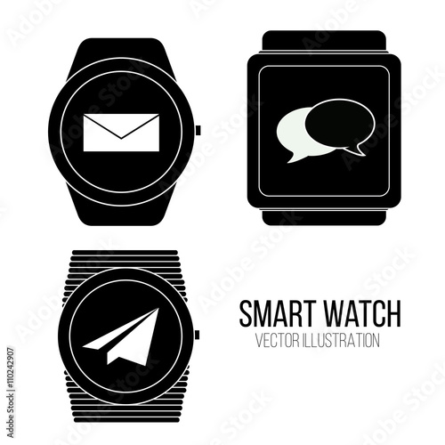 smart Watch vector in color backdrop