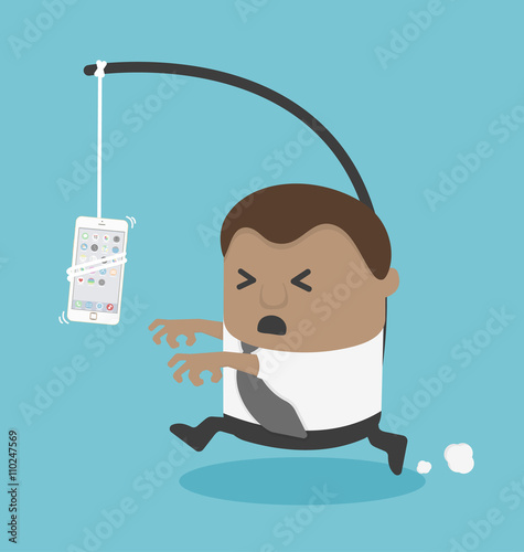 Business man need New smartphone
