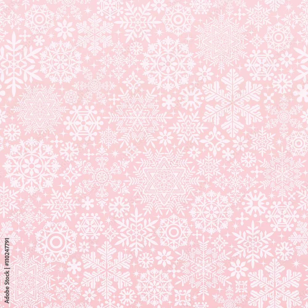 雪の結晶とレース ピンクの背景 Stock Vector Adobe Stock