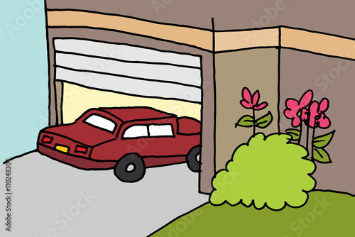 car parking in a garage