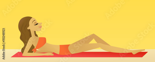 Sunbathing woman