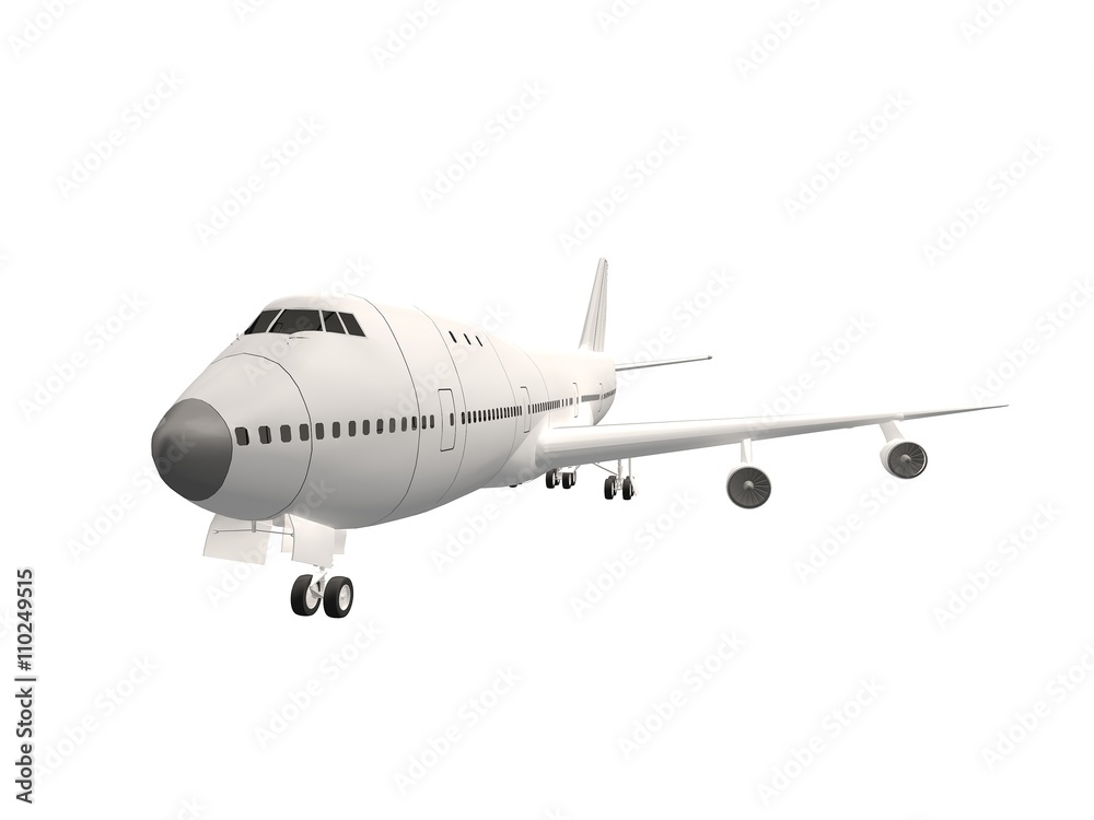 Obraz premium passenger airplane isolate on white ,3d