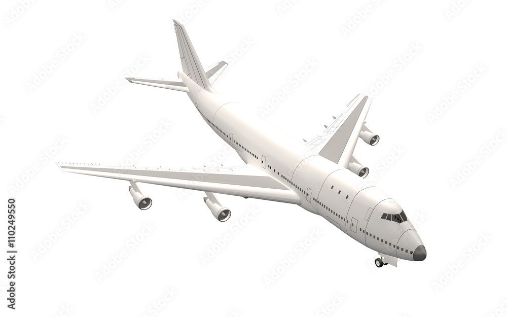 passenger airplane isolate on white ,3d passenger airplane isolate on white ,3d