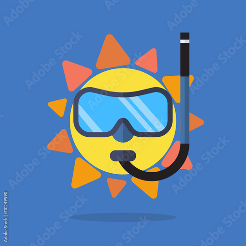 Summer sun wearing sunglasses