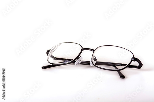 Fashion Eyeglasses isolated on white.