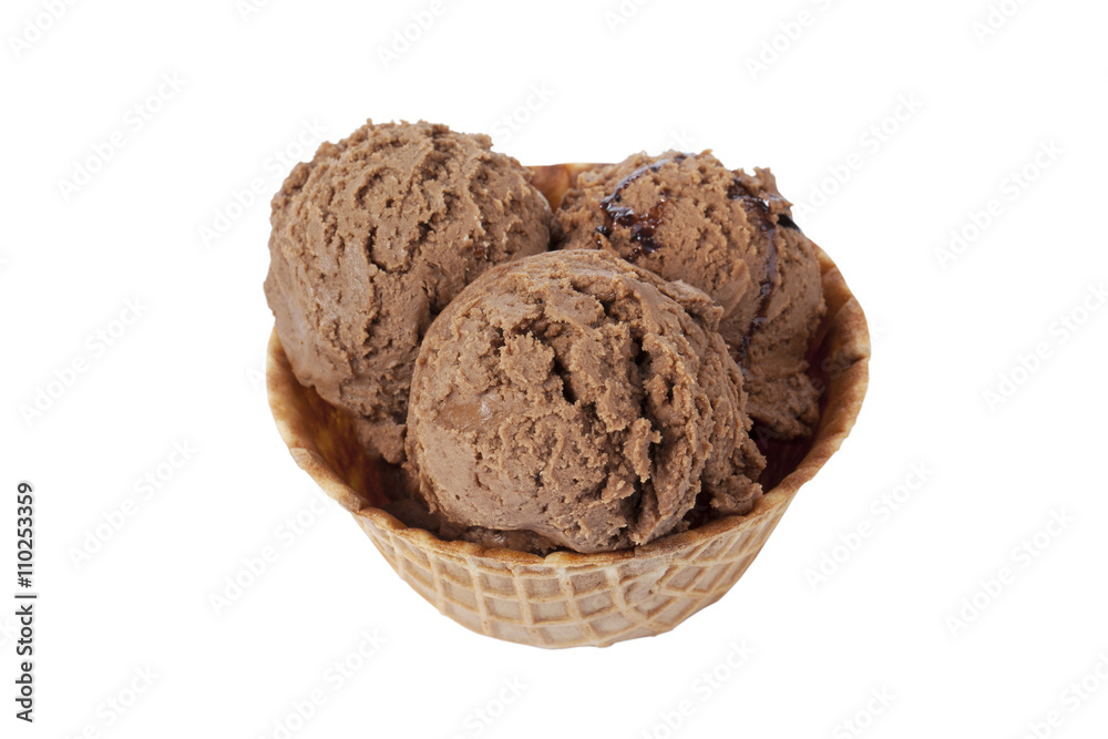 chocolate ice cream scoops