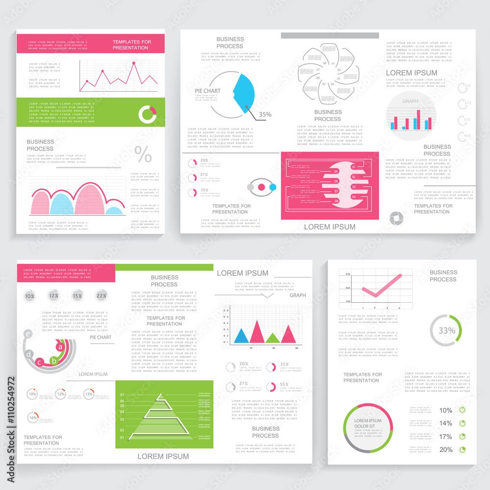 Business graphics brochure, cover layout and infographics Business graphics brochure, cover layout and infographics