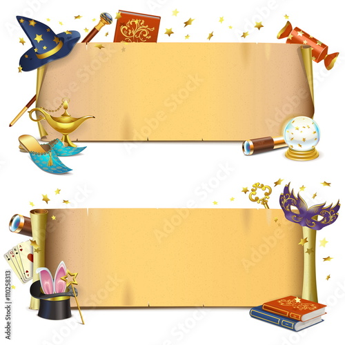 Vector Magic Paper Scrolls