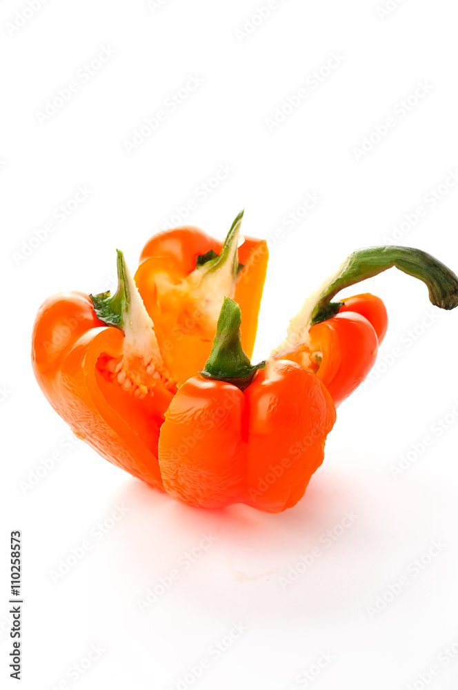 peppers over white background peppers over white background