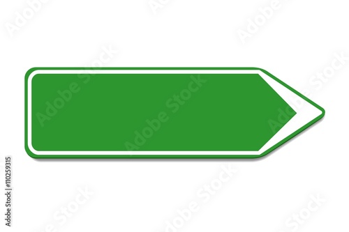 Panneau de signalisation vert bord blanc