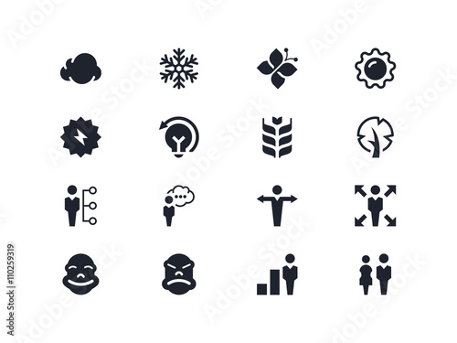Environmental and people icons. Lyra series