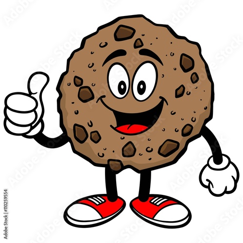 Chocolate Chip Cookie with Thumbs Up