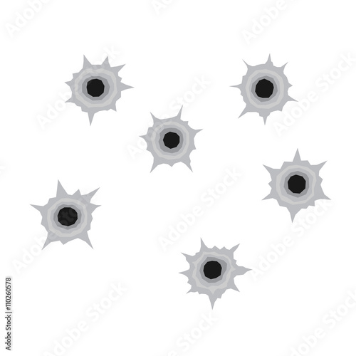 Bullet Holes. Vector