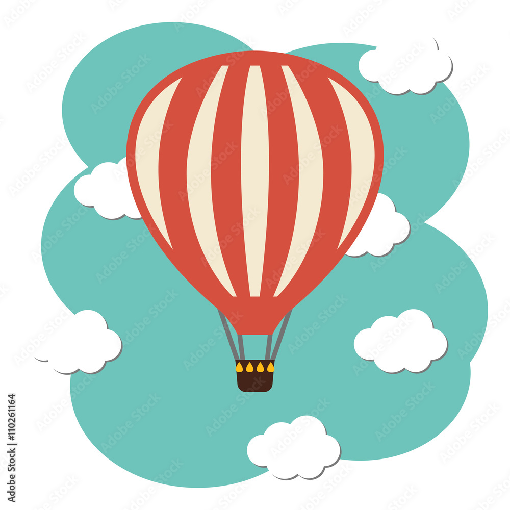 Obraz premium Vector hot air ballon icon