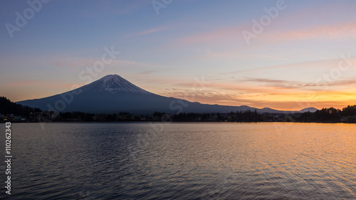 Sunset with Mt. Fuji at kawaguchiko