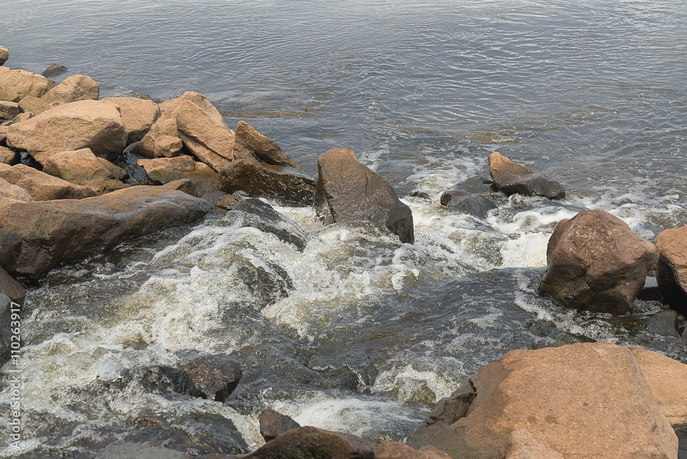 Waste Water flowing into River