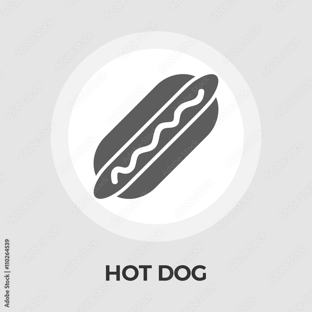 Hot dog vector flat icon