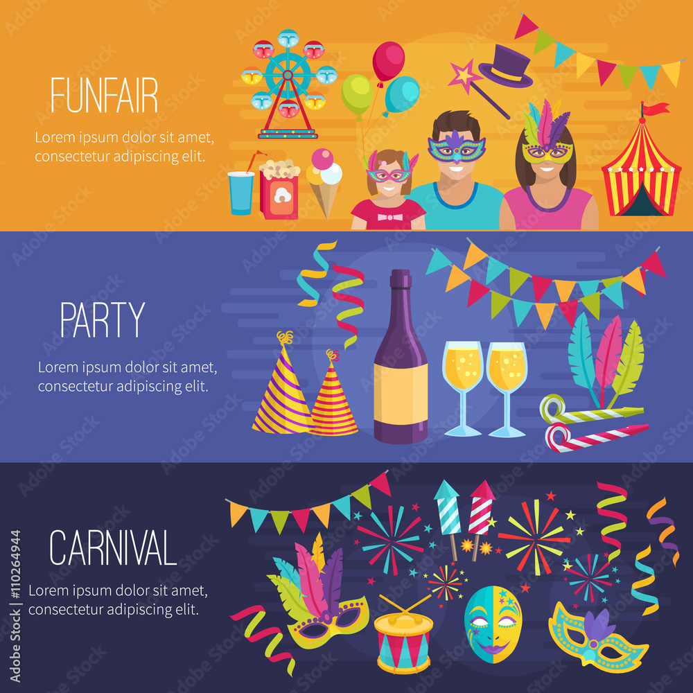 Carnival Flat Banners Carnival Flat Banners