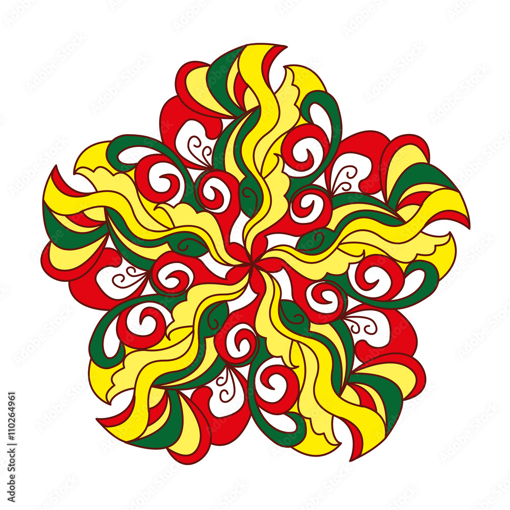 Tribal pattern. Ethnic, fabric, motifs. Vector, Abstract Flower Mandala. Decorative elements for design. Can be used for decorating bags, clothes, website, covers, postcards