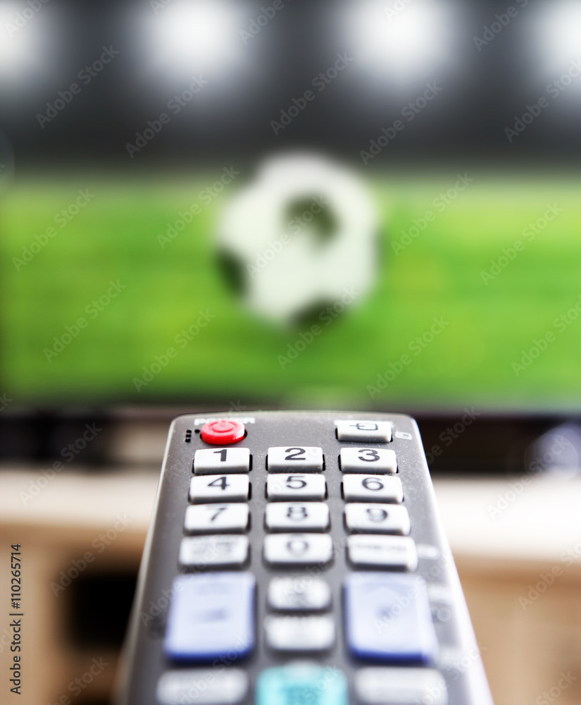 Naklejka premium Fußball im TV