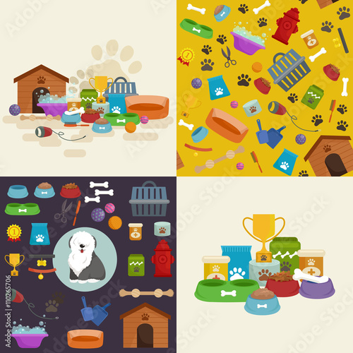 Pet shop, dog goods and supplies, store products for care