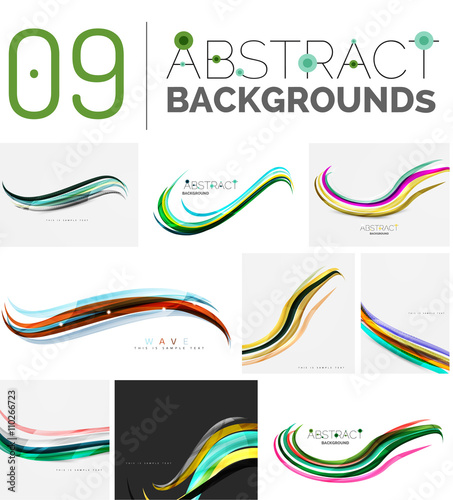 Set of abstract backgrounds photo