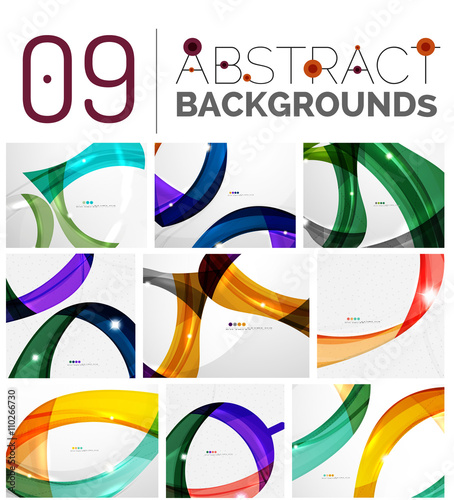 Set of abstract backgrounds photo