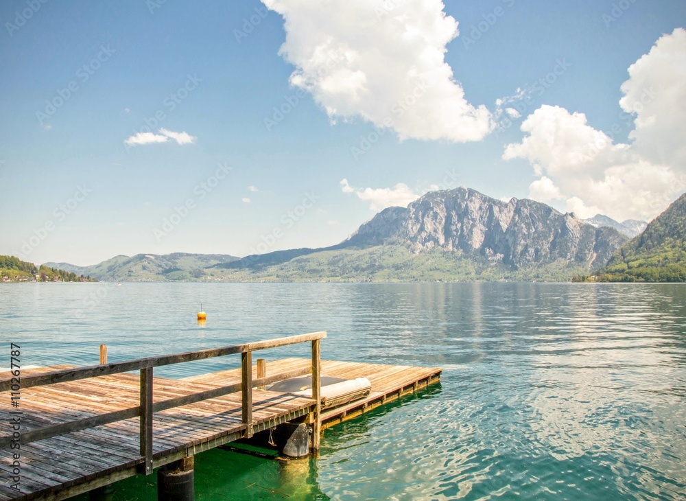 Fototapeta premium Holiday Austria Alps and Lake at Salzburg