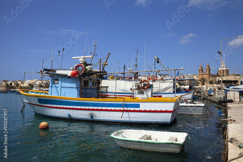 Fischerboot im Hafen von Marsaxlokk, Malta