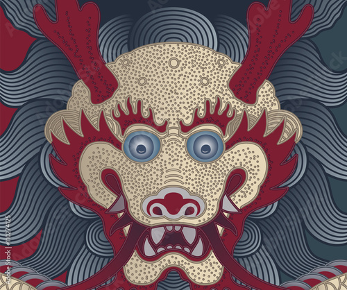 Card with Chinese Dragon