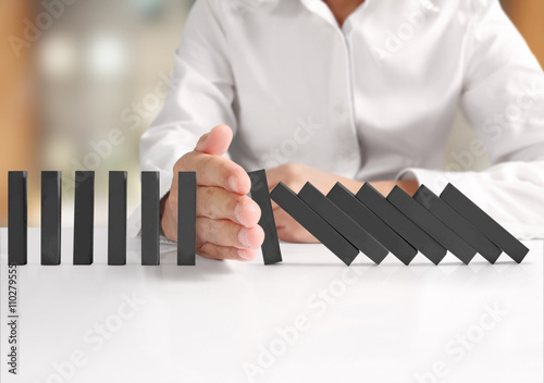  hand stop dominoes continuous toppled