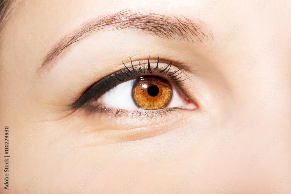 Beautiful insightful look brown woman's eyes Beautiful insightful look brown woman's eyes