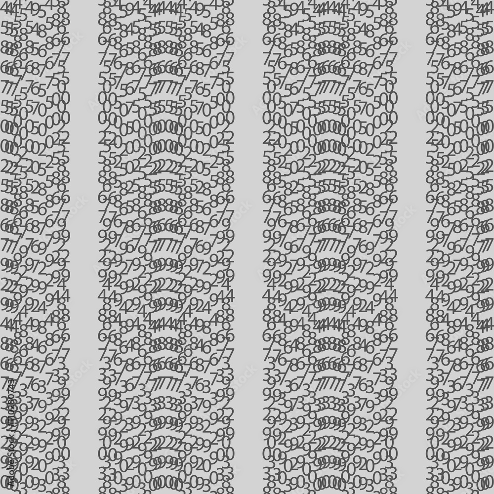 Obraz premium Binary code black and white background with digits on screen. Algorithm binary, data code, decryption and encoding, row matrix, vector illustration on gray background