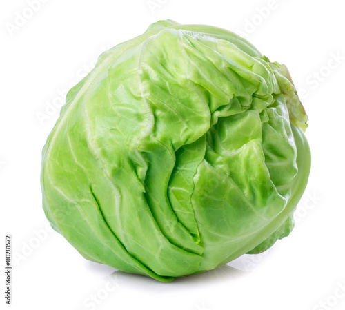 cabbage isolated on white background closeup